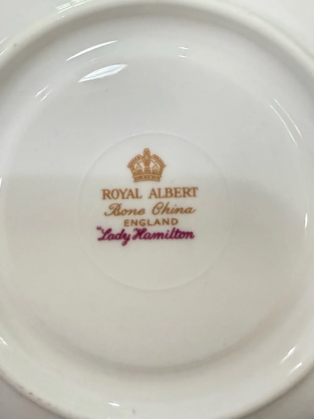 Royal Albert Lady Hamilton teacup and saucer